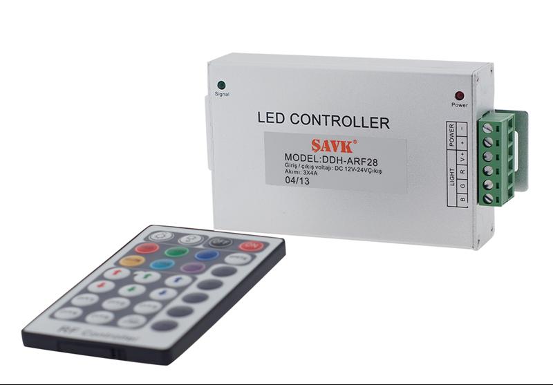 RGB CONTROLER 12V 3*4 A 28 TUŞ KUMANDALI ŞAVK